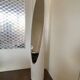 Space age vintage white Dressing Mirror, 1970s