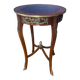 High wooden pedestal table