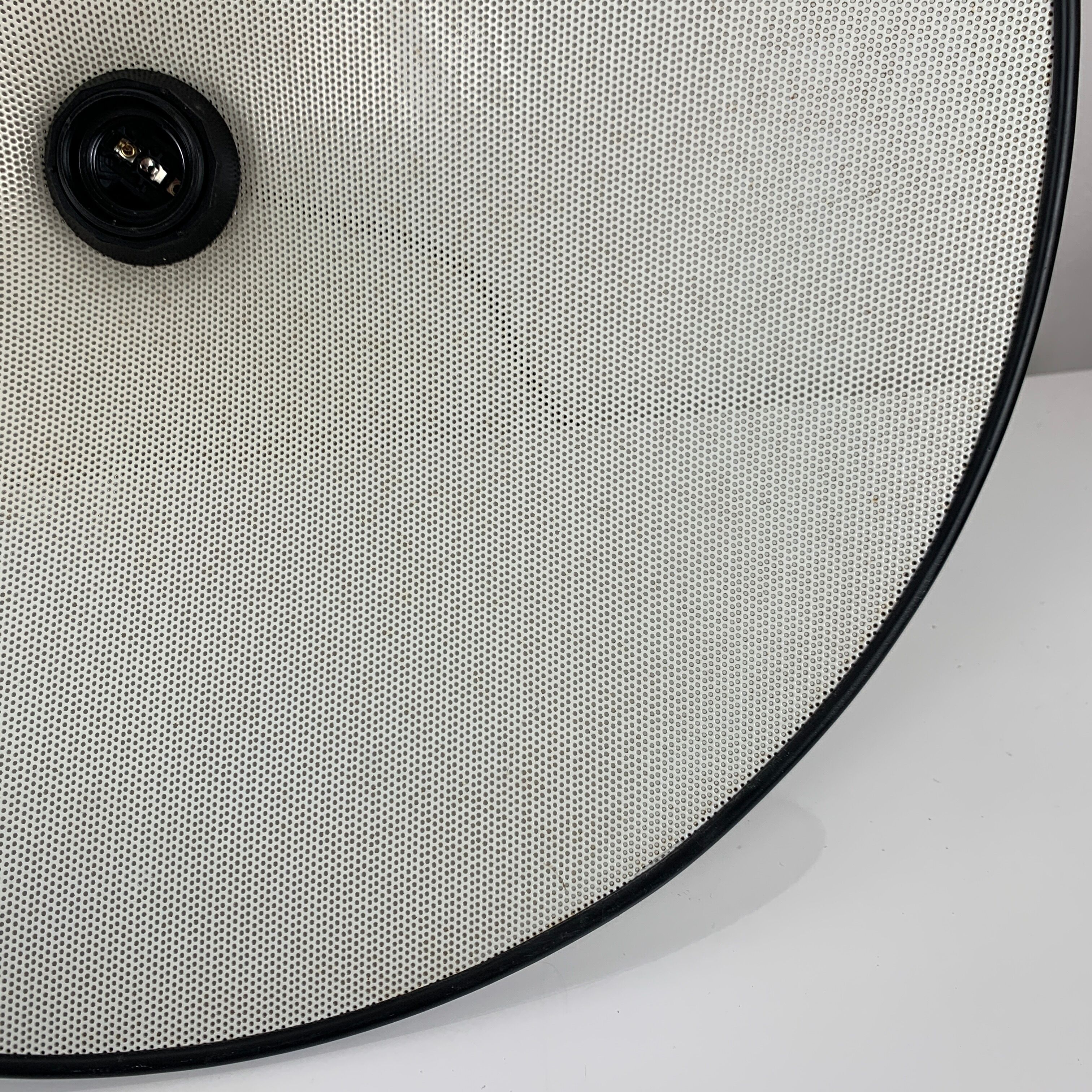 White perforated tole hanging