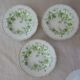 5 Plates Haviland Limoges decoration With green and gold horn