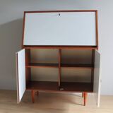 Teak and white formica secretary