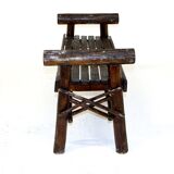 Brutalist wooden bench, sweden, 1970