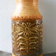 Ceramic vase decorated with flowers from the 70s