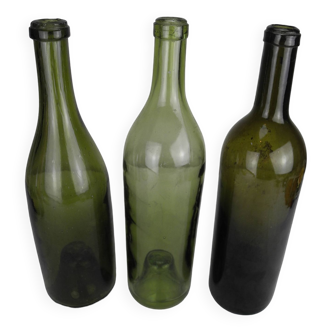 anciennes bouteilles vin verre soufflé antique french wine bottles