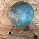 Old glass globe world map 1963