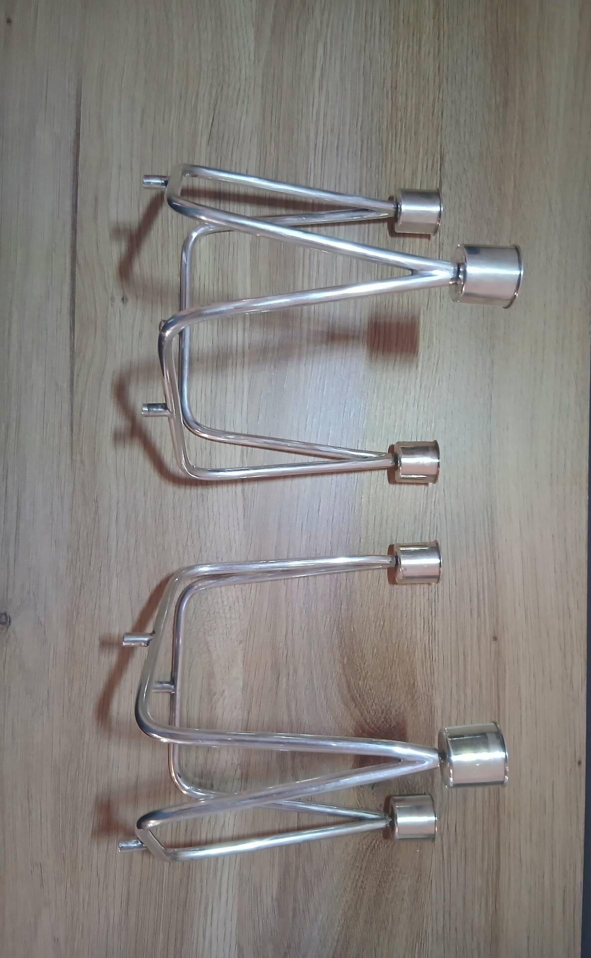 Pair of candlesticks Neptune collection new shapes Christofle 1959