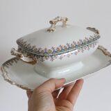 Saucière en porcelaine J Pouyat, Limoges, XIXème
