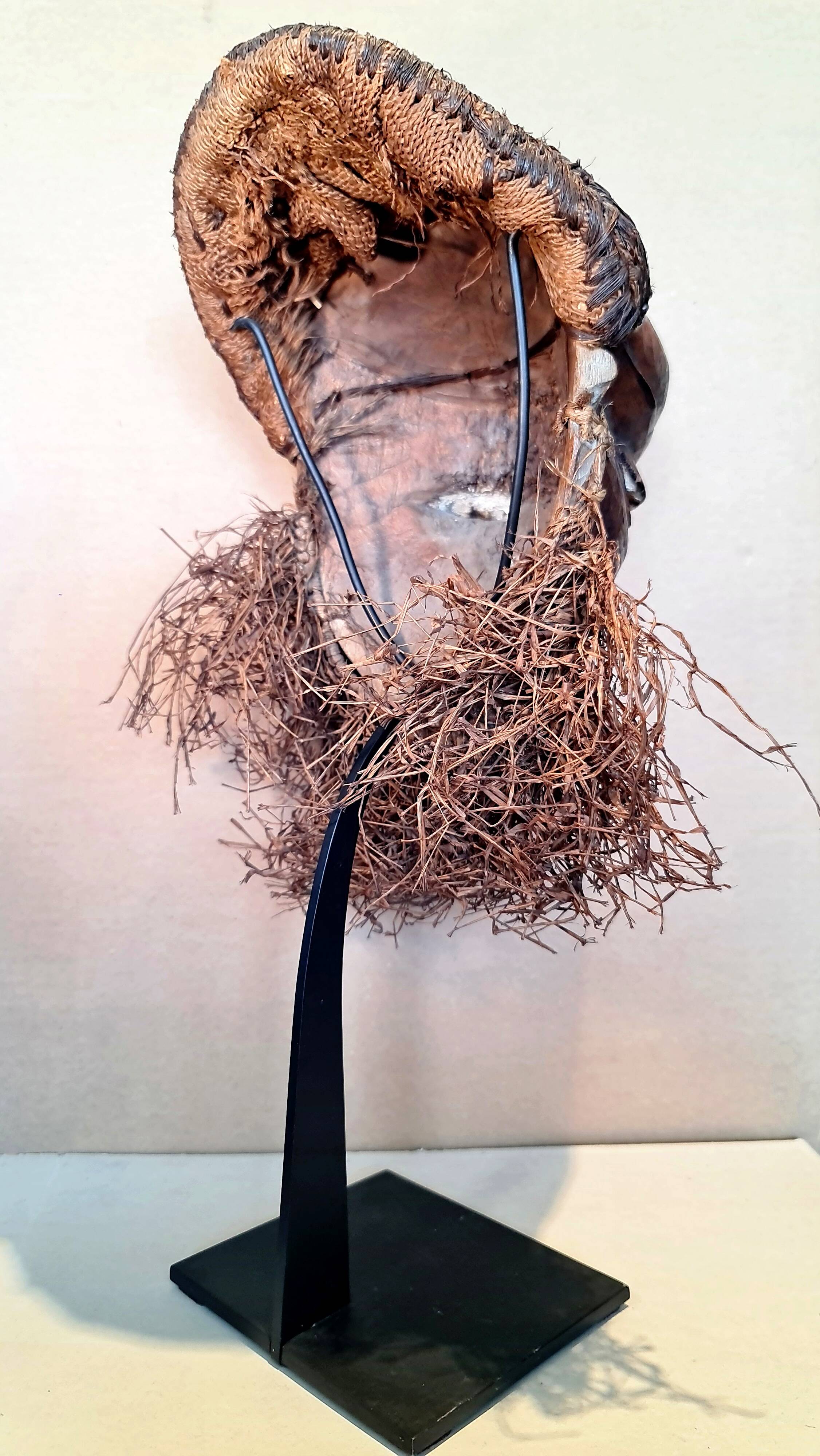 “mbuya” mask, pende, democratic republic of congo. wood, pigments,