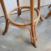 Paire de tabouret de bar en bambou 70's