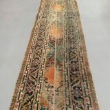 Distressed Turkish Narrow Runner 270x67 cm wool Vintage Tribal Rug