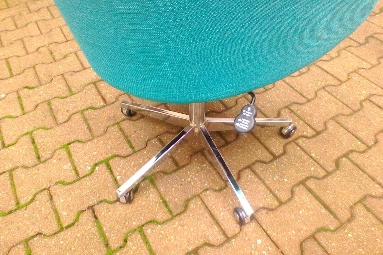 Turquoise mottled fabric armchair edited by CB2