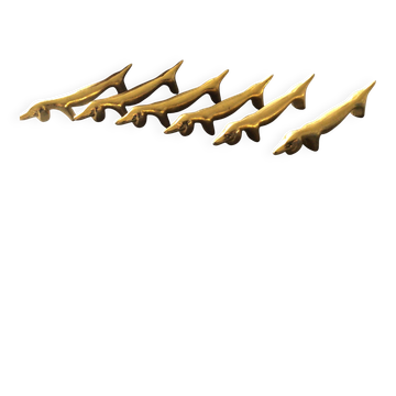 6 Dachshund knife holders