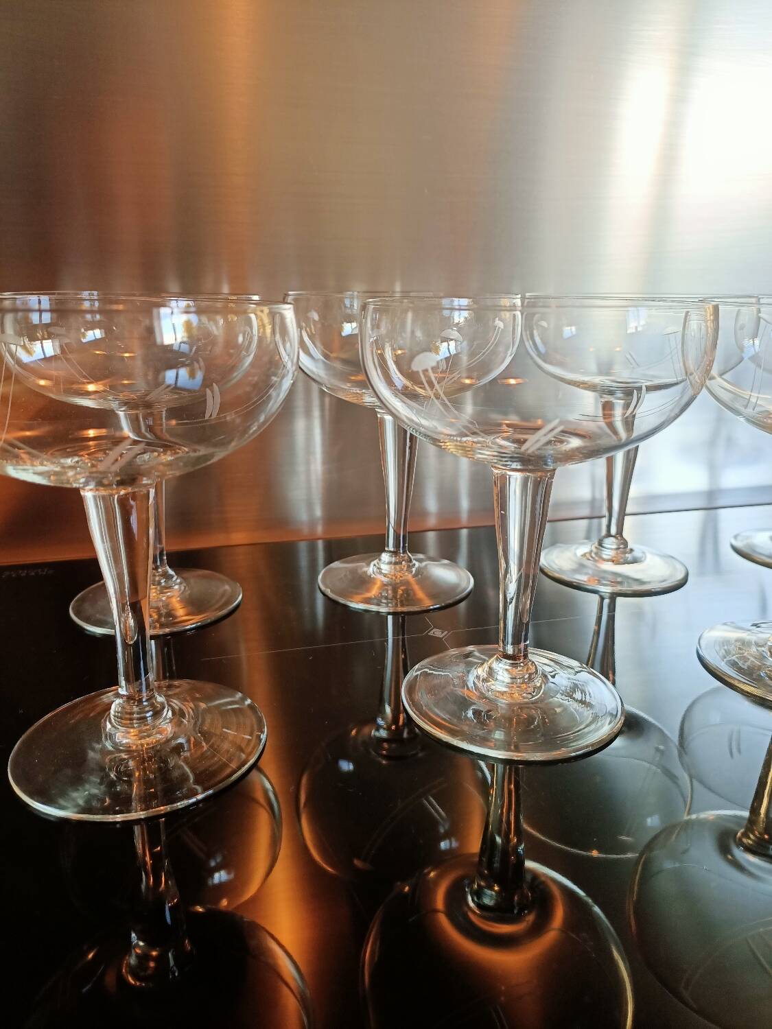 Charles X champagne glasses