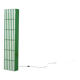 Rectangular floor lamp in green and white plexiglass, Italy - 1970s