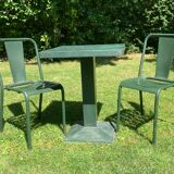 Tolix set, 2 t4 chairs and a Tolix mini kub table