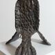Vintage Mid Century hand forged all metal brutalist table lamp