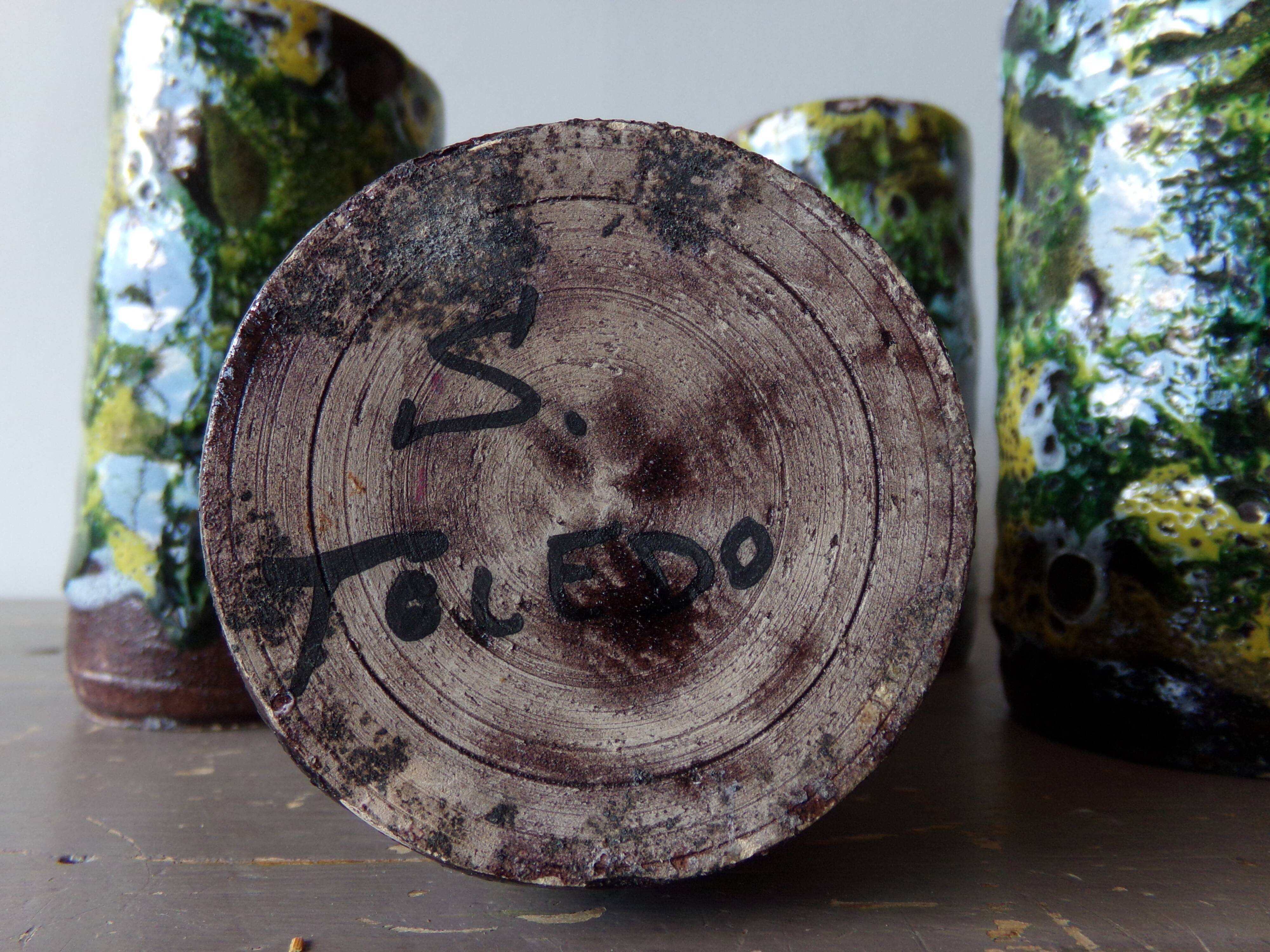 6 ceramic glasses from Toledo