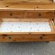 Commode scandinave en bois massif avec 4 tiroirs années 90