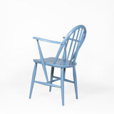 Fauteuil Windsor bleue avec accoudoirs par L. Ercolani pour Ercol, 1960