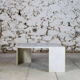 Eye-shaped marble coffee table 1970