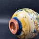 Vase basque en céramique vernissée à décor marbré polychrome