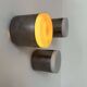 Set of 3 vintage Raak wall lights, aluminum and opaline, Holland 1960