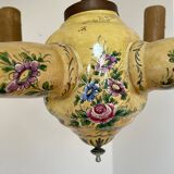 Chandelier with 4 lights in Saint-Aignan earthenware, circa 1940