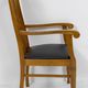 Set of 6 Art Nouveau chairs and armchairs in oak and leather.