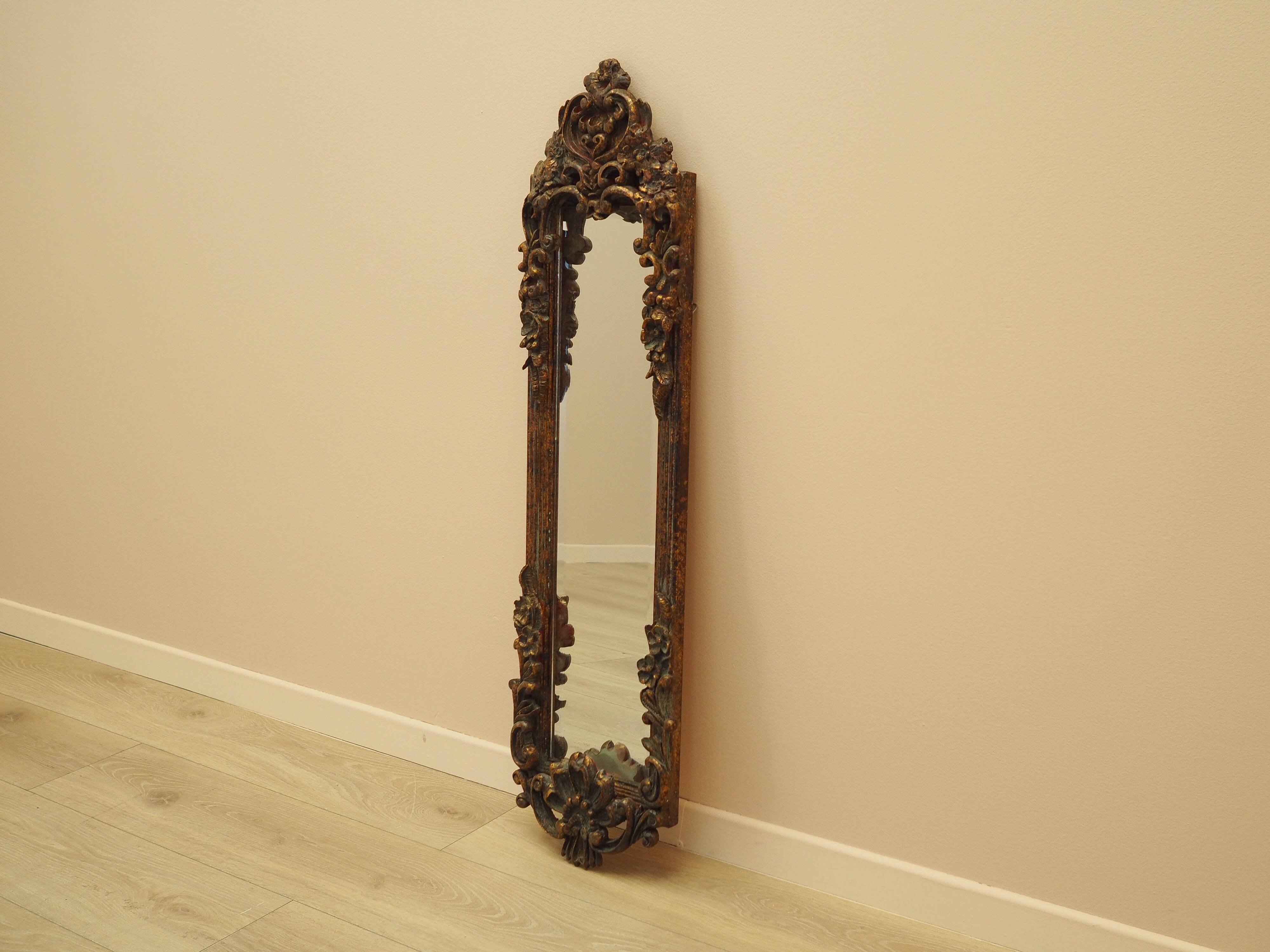 Mirror in a wooden frame, Italian design, 1960s, production: Italy
