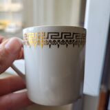 Service à café blanc et doré
