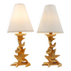 Sculptural Table Lamps with Plant Motif - G.Mathias, France, 1980s