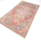 Tapis 4x8 pour chambre d'amis, tapis Vintage rouge et rose, 124x230Cm SK 3780