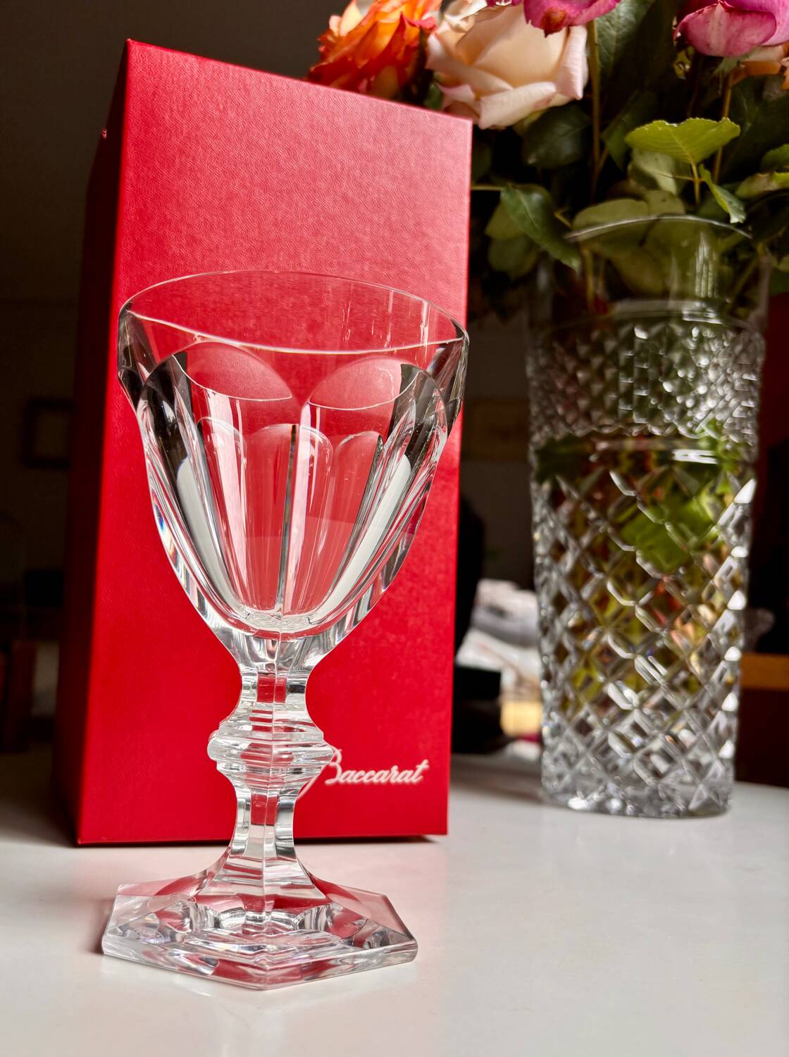 Harcourt verre à eau dans sa boîte Baccart