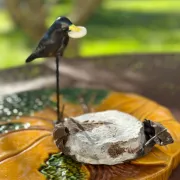 Ceramic cheese platter Vallauris, crow and tree, years