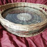 wicker basket, large cheese tray