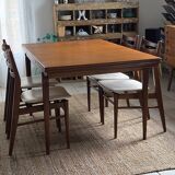 Scandinavian extendable teak table