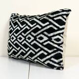 Ikat velvet pillow cover