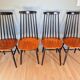 Set of 4 scandinavian teak chairs 60s