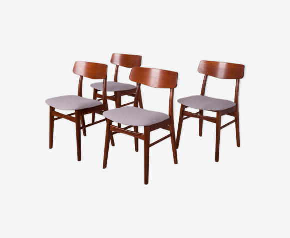 Chaises à manger en teck du milieu du siècle, années 1960