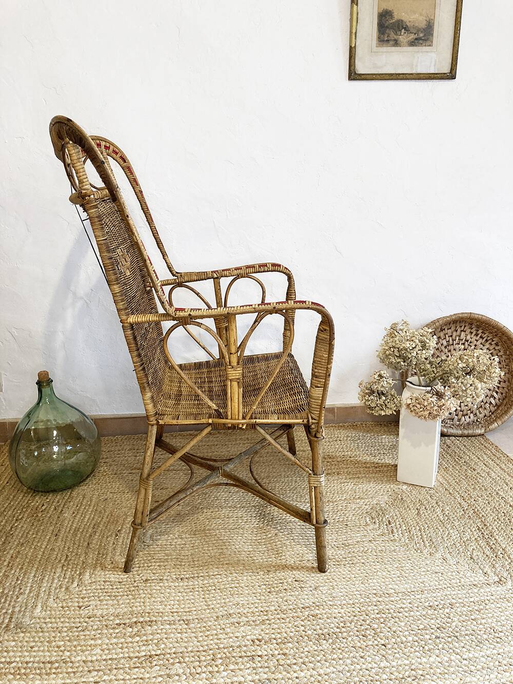 Rattan armchair