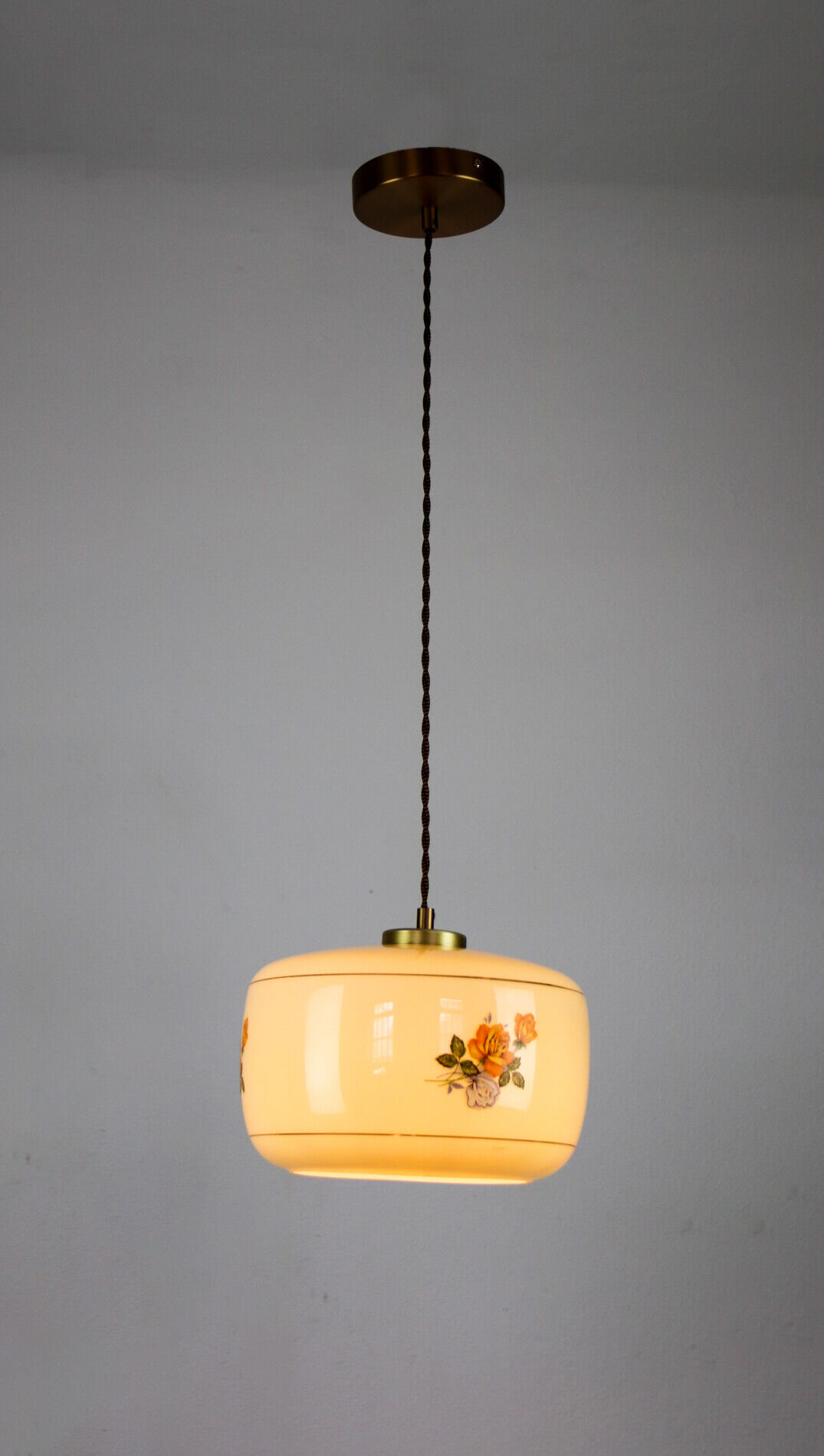 Vintage glass pendant light