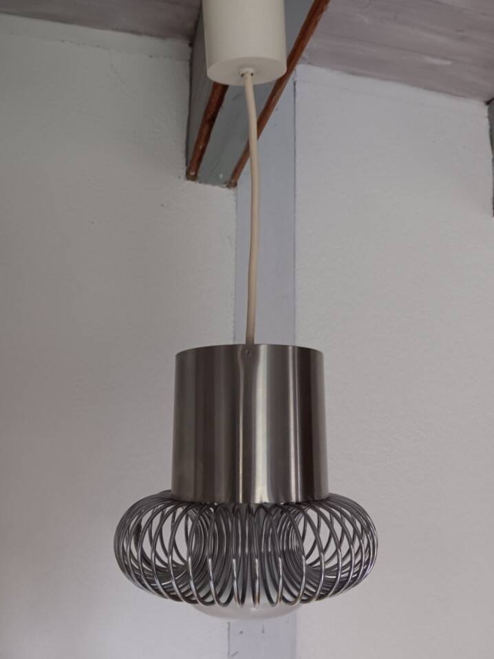 Suspension inox années 70 Philippe Rogier