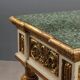 Table éclectique ancienne en bois laqué et marbre, Italie, XIXe siècle