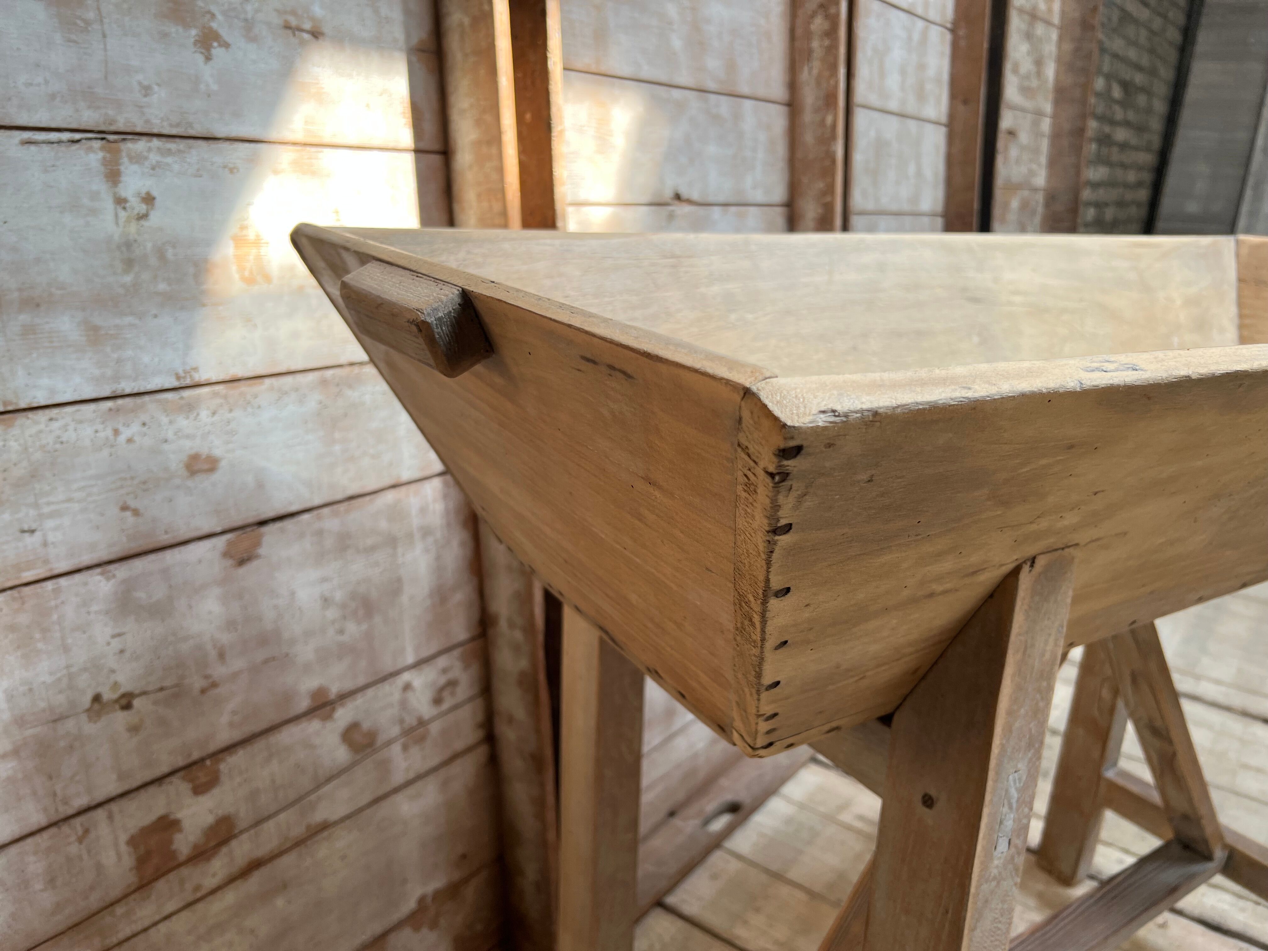 Light-wood pedestal bread maker furniture