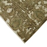Handmade Oriental Decorative 1980s 285 cm x 355 cm Beige Wool Carpet