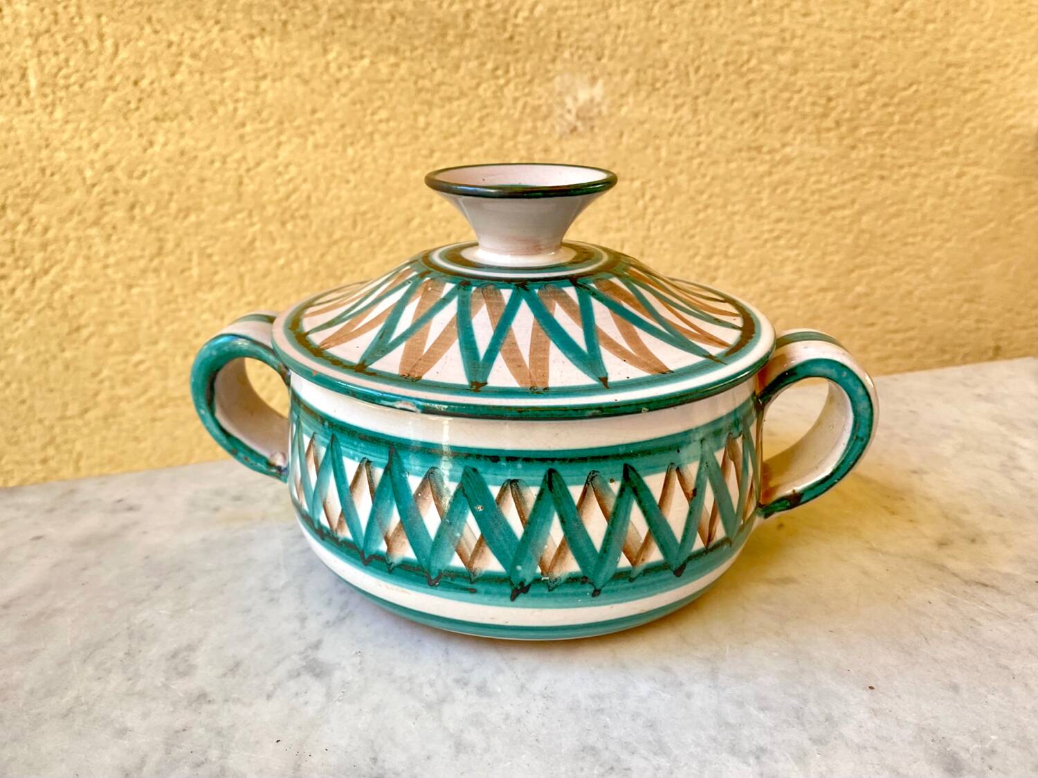 Ceramic soup pot Robert Picault Vallauris vintage 60