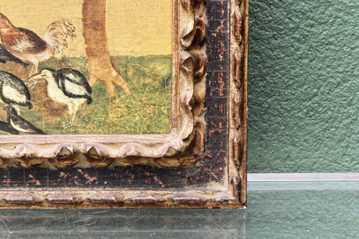 Reproduction Braun & Cie, Saint Francis of Assisi, carved wooden frame