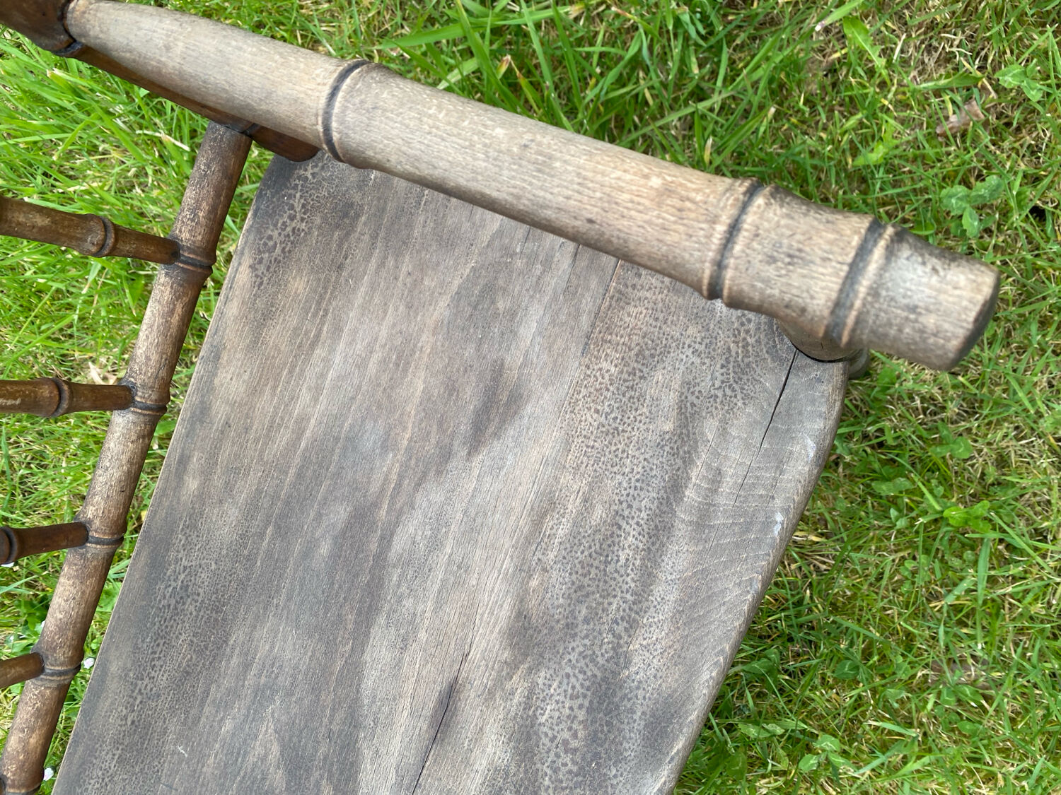 Old turned bamboo children's bench