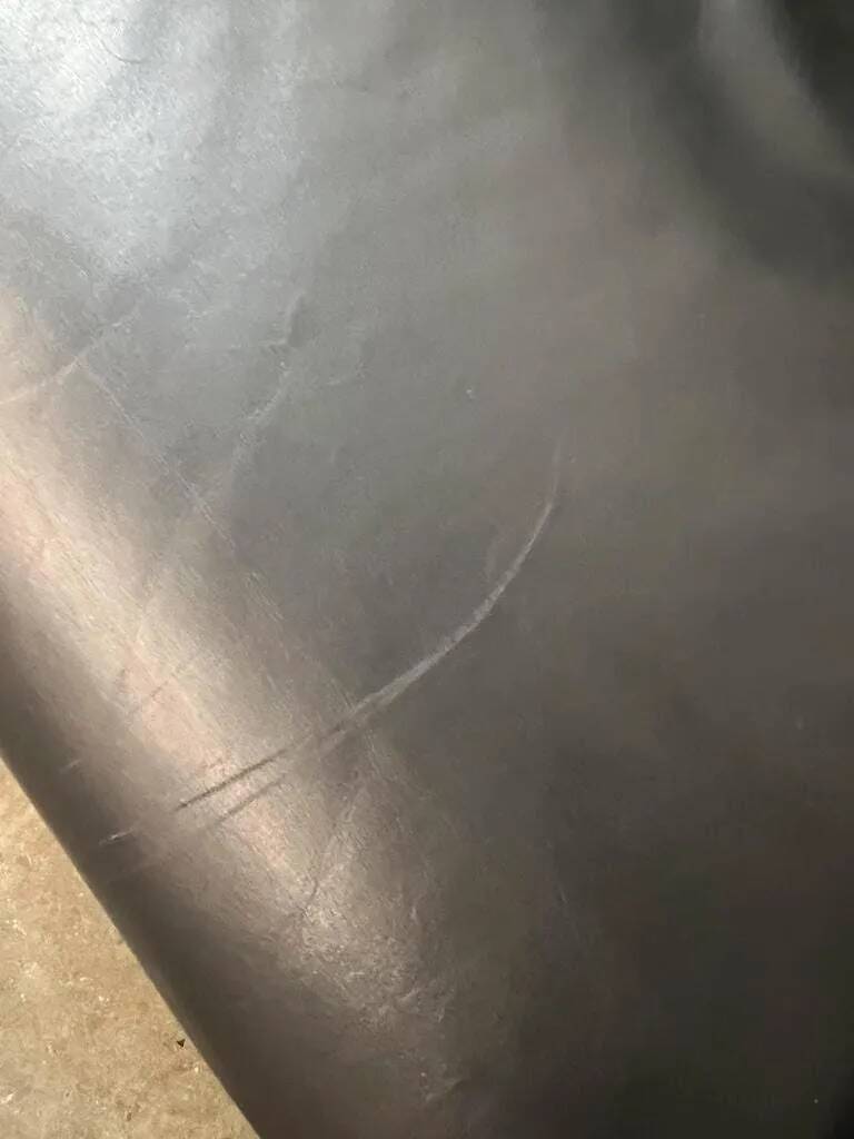 Canapé / canapé vintage en cuir noir martin stoll