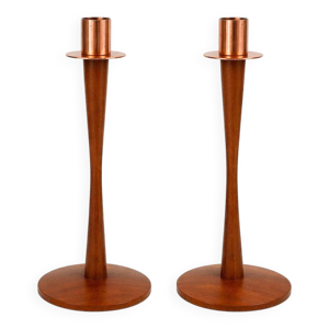 Paire de bougeoirs scandinaves